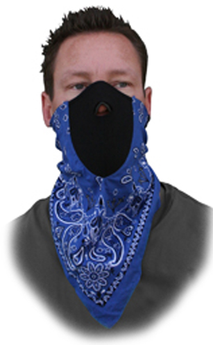 Blue Paisley Neodanna, Half Face Mask